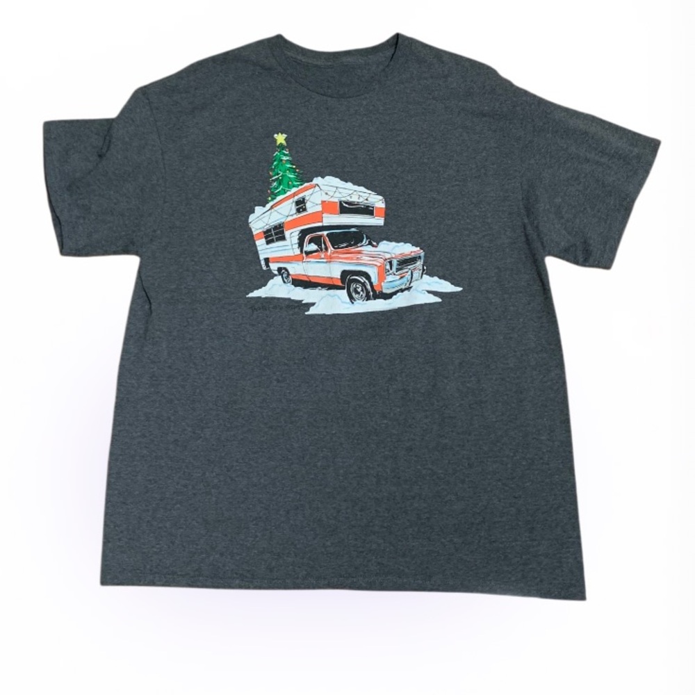 Holiday Camper Graphic T-Shirt - Gray